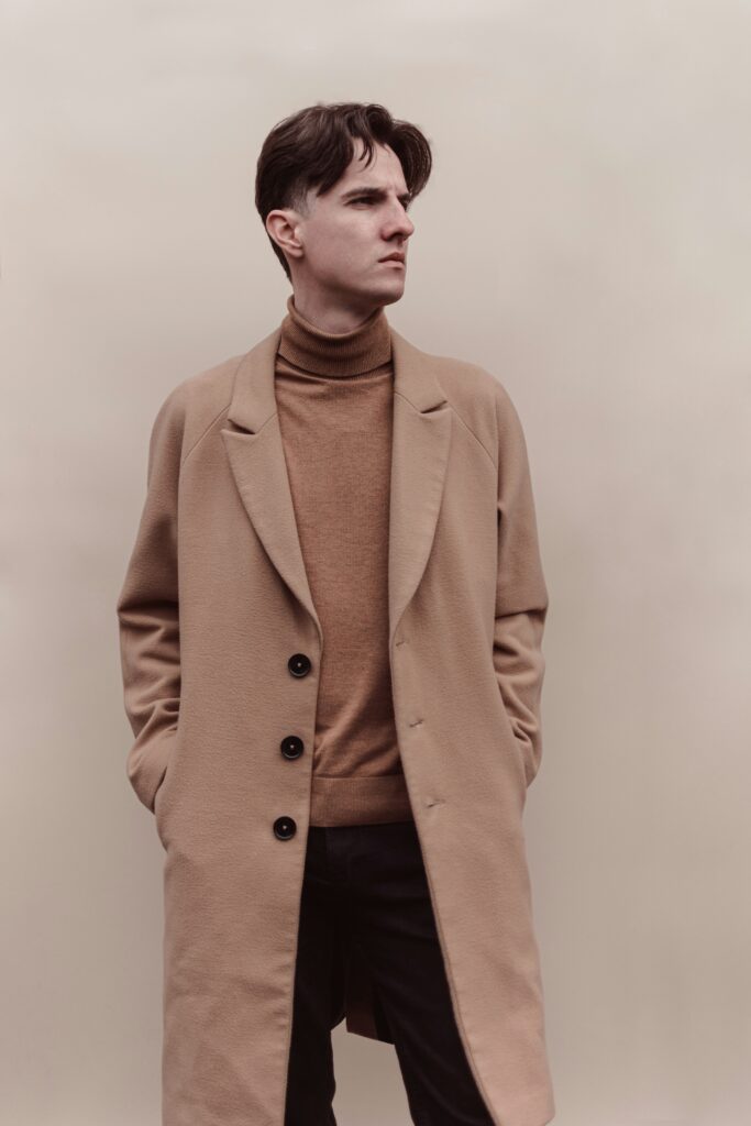 brown casual suit