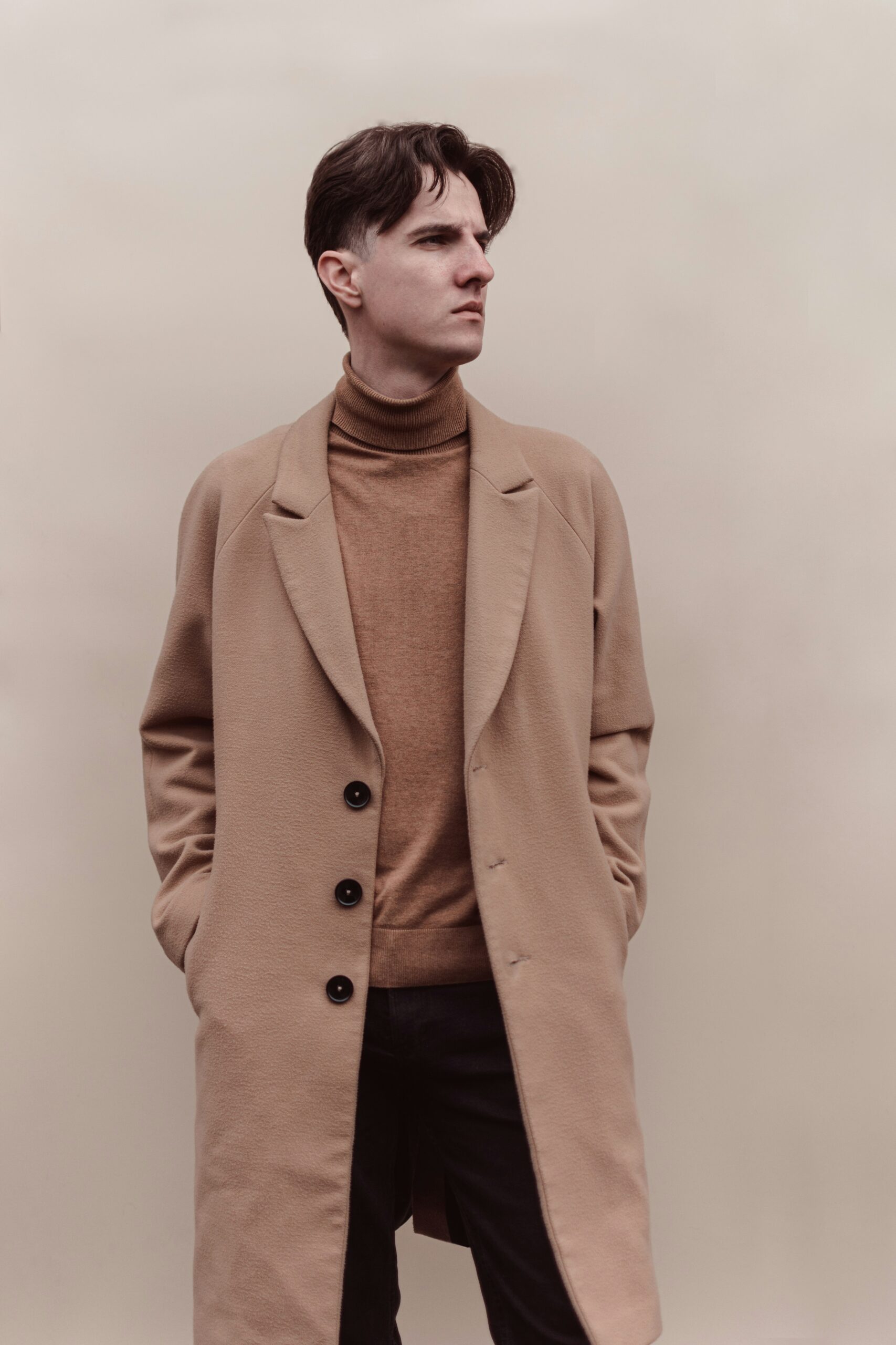 brown casual suit
